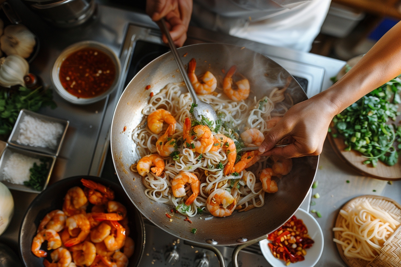 Les étapes clés pour réussir vos nouilles chinoises aux crevettes